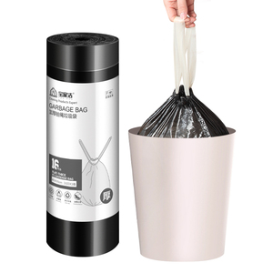 【宝家洁】大号抽绳背心加厚垃圾袋16只