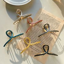 South Koreas new headdress color net red tide simple shark clip clip womens geometric hairpin hair ornaments hair grab