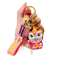 2024 Year of the Dragon Awakening Lion Zodiac Year Keychain New Year Exquisite School Bag Pendant National Trend Cultural and Creative Keychain 824