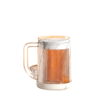 Beer mug 2024 new double-layer ice sandwich refrigerator frozen cup water cup cold drink ice large capacity 824