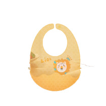 Baby eating bib silicone waterproof baby food supplement super soft three-dimensional bib for eating out rice pocket 824