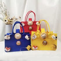  Lunch Box Bag Hands Improve Face Value Cartoon Gift Bag Children Doll Large Felt Gift Bag Full Moon Birthday