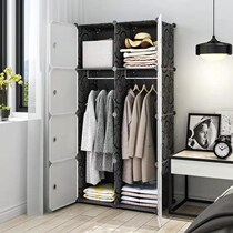  Net red wardrobe mounting room hanging locker modern minimalist storage cabinet rental room with assembled plastic cloth clothes