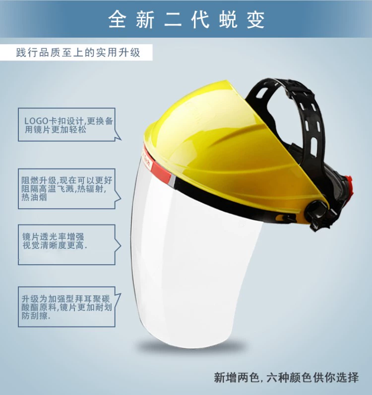 Mặt nạ nấu ăn chống dầu Chengkai, mặt nạ chống dầu cho phụ nữ, chống bỏng, nấu ăn, chống văng dầu, phong cách tương tự của Wang Ziwen mặt nạ đội đầu