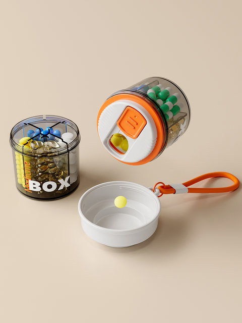 Portable Pill Box for Seven Days a Week, Mini Medicine Dispensing Box for Three Meals a Day, Compartmentalized Medicine Storage Box