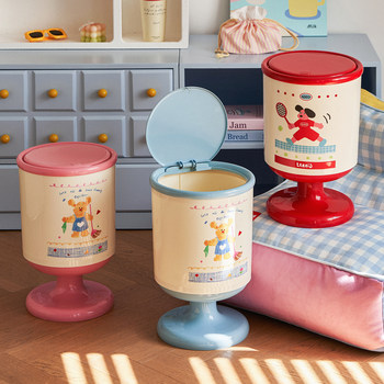 Trash Can for Home Use 2025 New Model for Bathroom and Living Room with Lid, High Aesthetic, Large Capacity, Tall Style, Bedroom Storage Bin