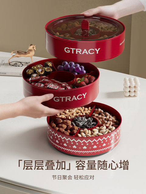 Dried Fruit Tray 2025 New Model Fruit Tray for Living Room Coffee Table Household Fruit Tray Candy Snack Display Tray Nut Storage Box