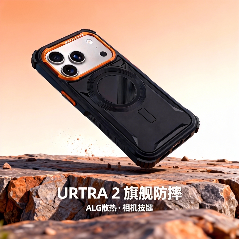 [Camera Button] Devilcase Demon Shield Military-Grade Anti-Drop Cooling Magnetic Magsafe Wireless Charging Case Suitable for Apple 17Promax Cooling Case Iphone17Pro Airbag Full-Cover Case