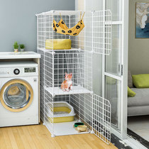 Cat cage Home villa Small indoor cat house Clearance with toilet Separate cat house Three-story kitten cat nest