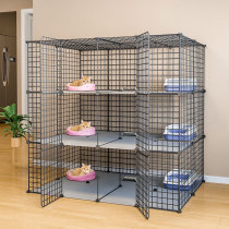 Cat cage Breeding cage with partition Three-story large free space cat house Cat breeding cage Cat empty cage villa