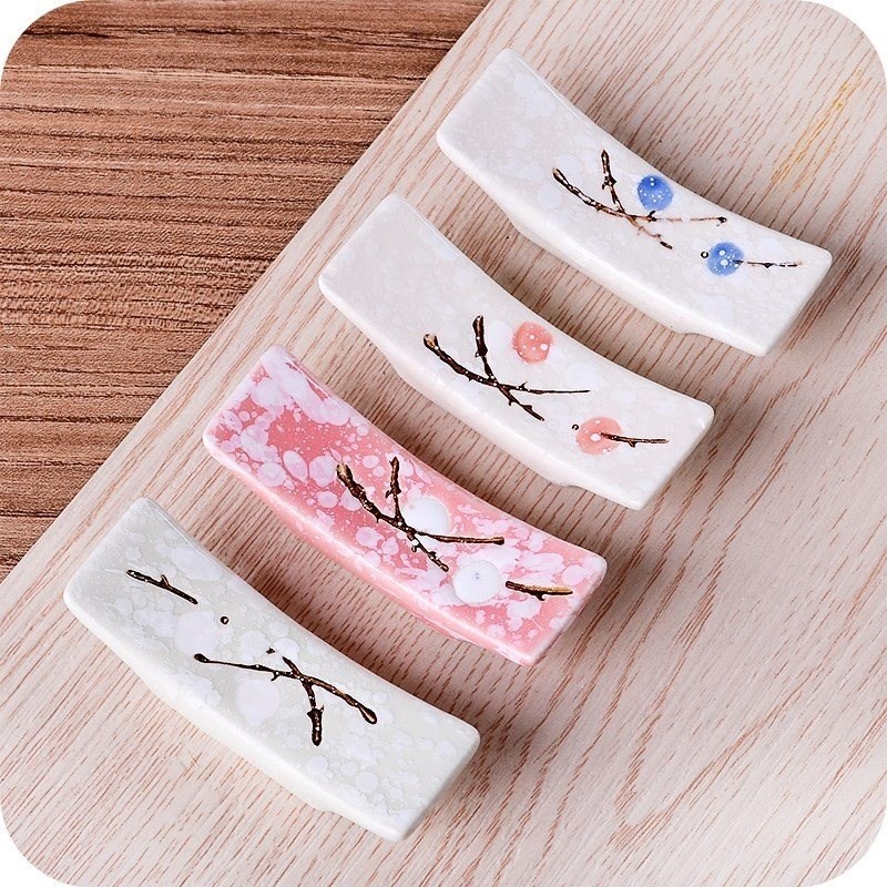View the best Japanese cuisine name plum flower chopsticks hold chopsticks chopsticks pillow ceramics doesn creative kitchen household chopsticks chopsticks