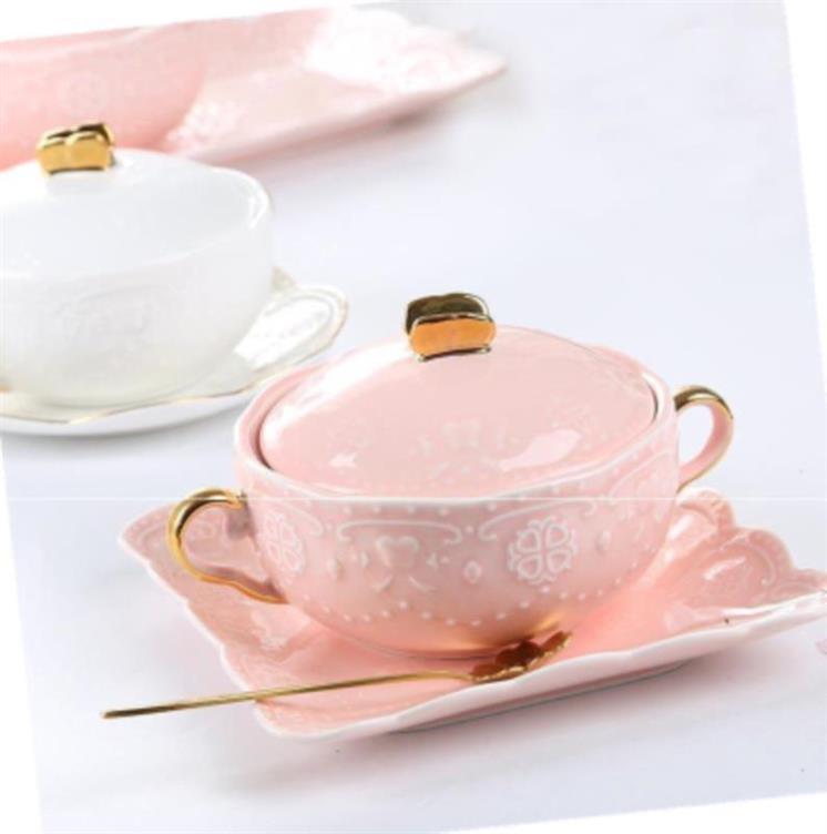 Scene filled with a cover on the ceramic bowl dessert bowl of hot soup bowl prevention method of tremella stew with ear steamed egg ltd. vessels