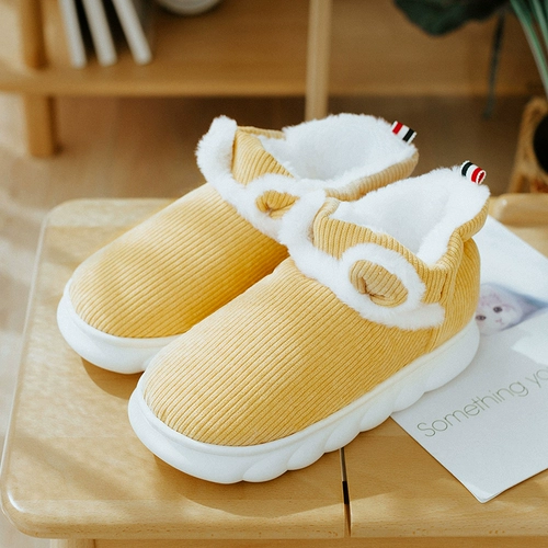 Демисезонная послеродовая флисовая удобная обувь для беременных, милые нескользящие удерживающие тепло тапочки на платформе для молодой матери, большой размер
