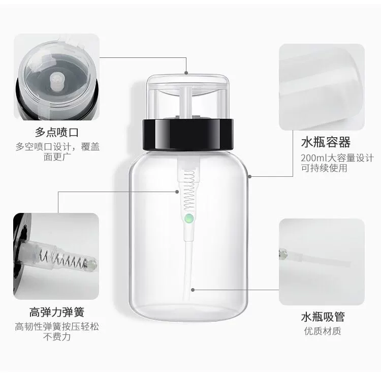 Làm sạch nước ép chai rỗng chai làm sạch móng tay chất lỏng cồn công cụ tẩy sơn móng tay trang điểm nhấn phụ chai báo chí loại - Công cụ Nail