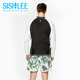 SISIILEE Sicilian men's long-sleeved sun protection suit T-shirt version printed sports resort split swimsuit