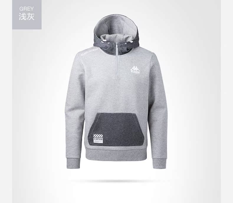 Áo len thể thao nam KAPPA Kappa Áo len dệt kim giản dị | K0852MT27D - Thể thao lông cừu / jumper áo hoodie có dây kéo