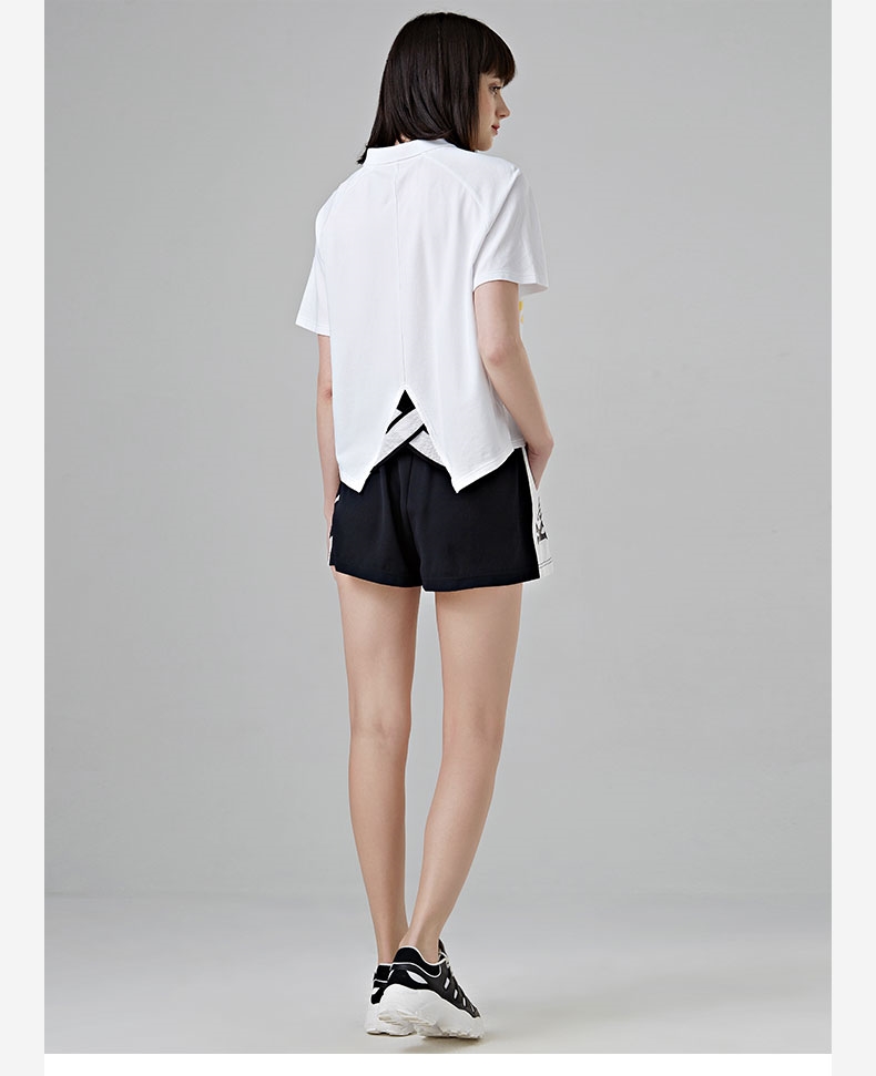 KAPPA Áo thể thao nữ tay ngắn KAPa Áo thun ngắn tay giản dị 2019 Mới | K0922PD09D - Áo polo thể thao áo polo oversize
