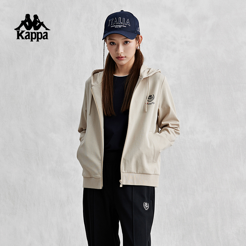Kappa Retro Hoodie 2026 New Women's Sports Sweatshirt Casual Long-Sleeve Top Jacket