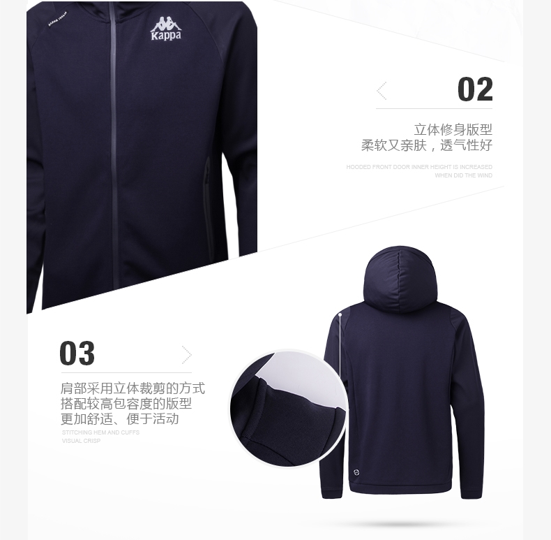 Áo khoác thể thao Kappa Kappa Áo khoác thể thao Áo thể thao | K0752MK04 - Thể thao lông cừu / jumper áo tay dài form rộng