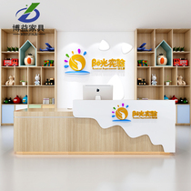 Kindergarten front desk reception desk simple modern early education art training institutions bar desk baby shop custom cashier
