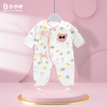 Newborn baby one-piece clothes pure cotton autumn clothes 0-6 months monk clothes first baby clothes to hit bottom clothes butterfly clothes