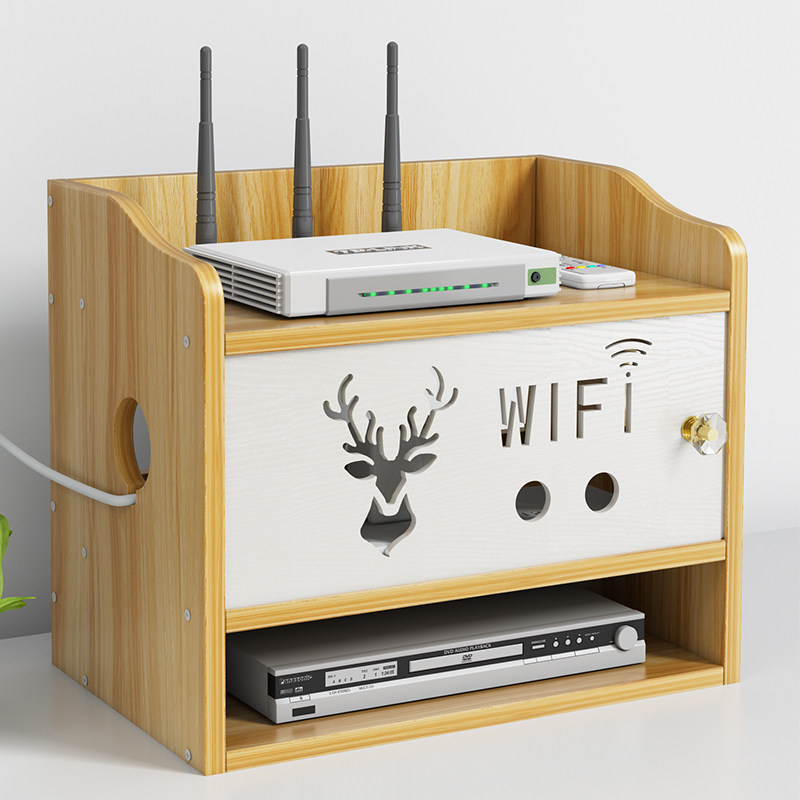 Router rack living room TV upper box bedroom put wifi storage box rack desktop wire multi-function