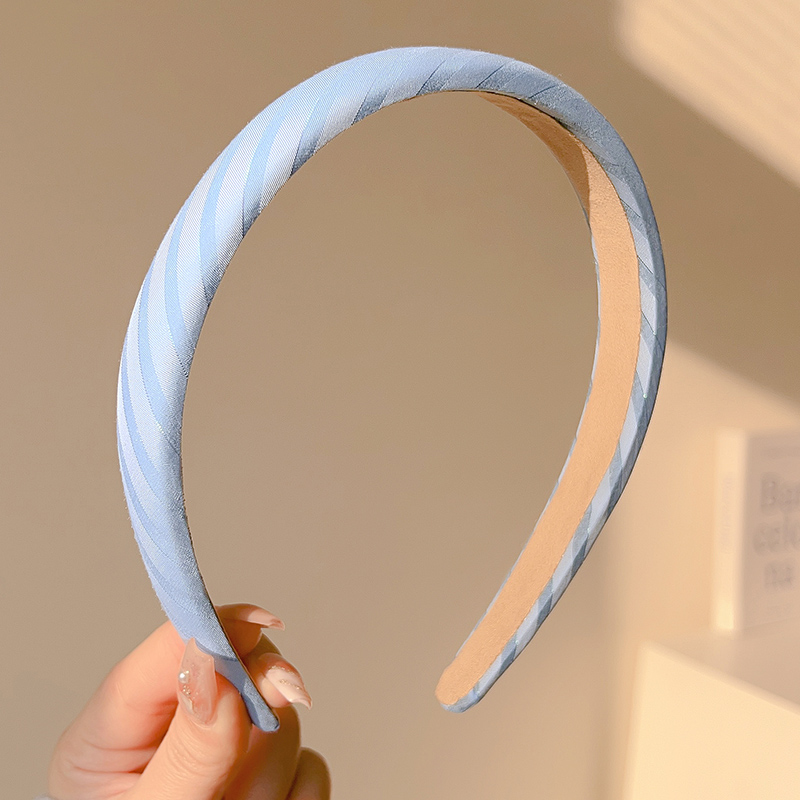 images 9:Mori's high-cranial blue hair hoop female 2023 new lily departure bundle gas wash face hair stamped hair hoop