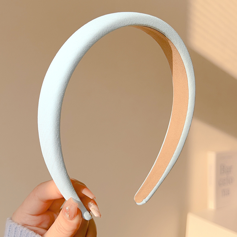 images 0:Mori's high-cranial blue hair hoop female 2023 new lily departure bundle gas wash face hair stamped hair hoop
