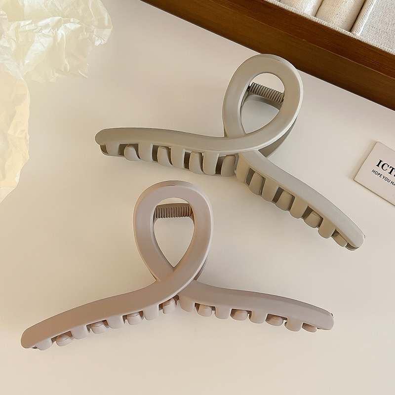 images 22:Superlarge hair clamp female 2023 new hair volume multiple hair clip high-sense head shark clip headdress