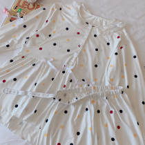 Lunar clothes cotton sweat sucking 5 months after 6 months of birth pregnant womens pajamas breastfeeding spring and summer cartoon fashion feeding milk clothes