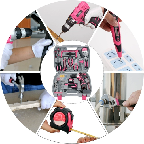 Универсальный набор инструментов, электрическая отвертка, молоток для ремонта, комплект, тигр