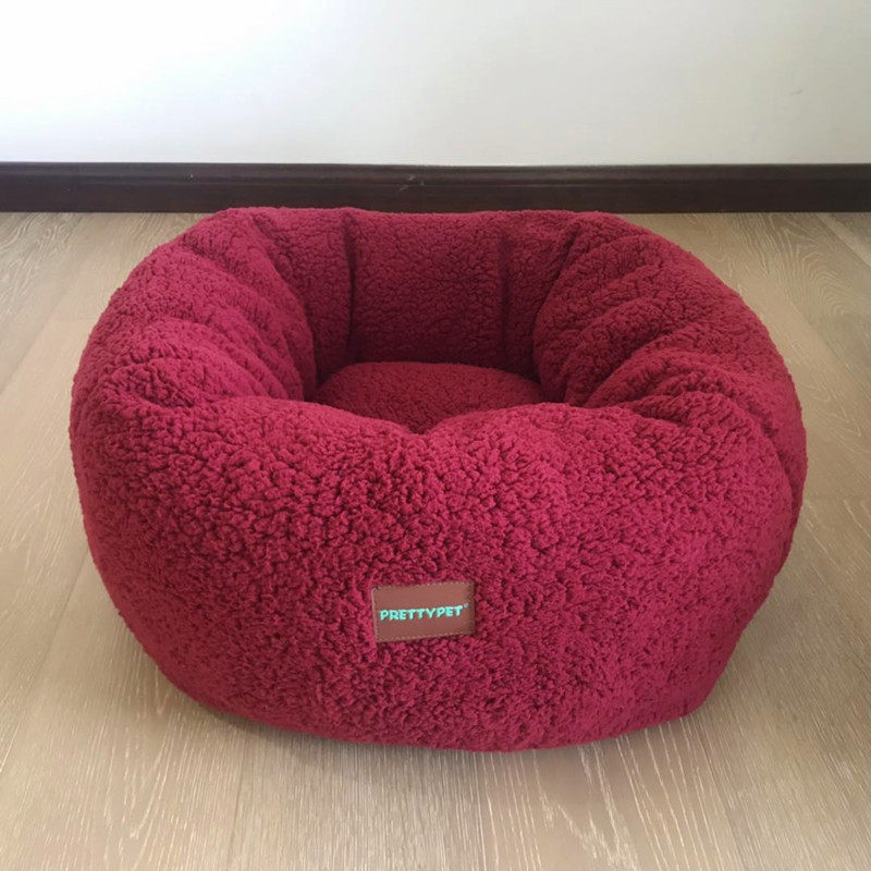 Shu cotton velvet cat kennel kennel winter deep sleep cat sleeping bag thickened warm Teddy small dog bed pet kennel