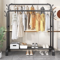 Bedroom dormitory removable single clothes drying rack floor balcony artifact sleeping place clothes bedroom storage vertical double pole