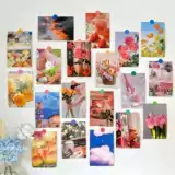 Пейзаж содержит 30 цветочных иллюстраций, поздравительных открыток, литературных и свежих настенных украшений, постановочных открыток и наклеек.