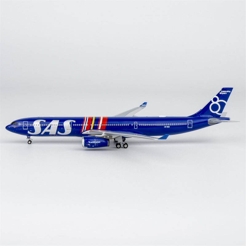 Ng Models Scandinavian Airlines 80Th Anniversary A330-300 Ln-Rkr Alloy Aircraft Model 1/400