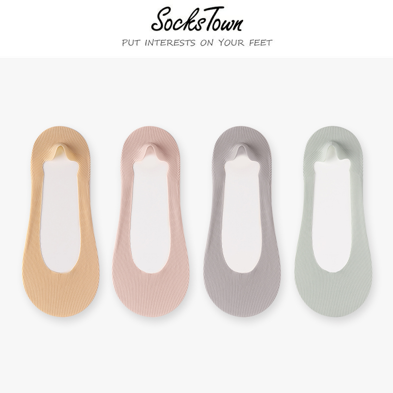 Liumo Hidden Boat Socks, Shallow Women's Socks, Non-Slip, Thin, Can Be Cut to Size