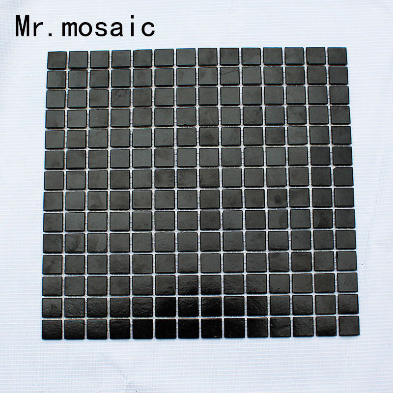 Scandinavian Black Pure Black Matte Glass Mosaic Tiles Bathroom Bathroom Kitchen Balcony Restaurant Wall Tiles Scandinavian Black Pure Black Matte Glass Mosaic Tiles Bathroom Bathroom Kitchen Balcony Restaurant Wall Tiles
