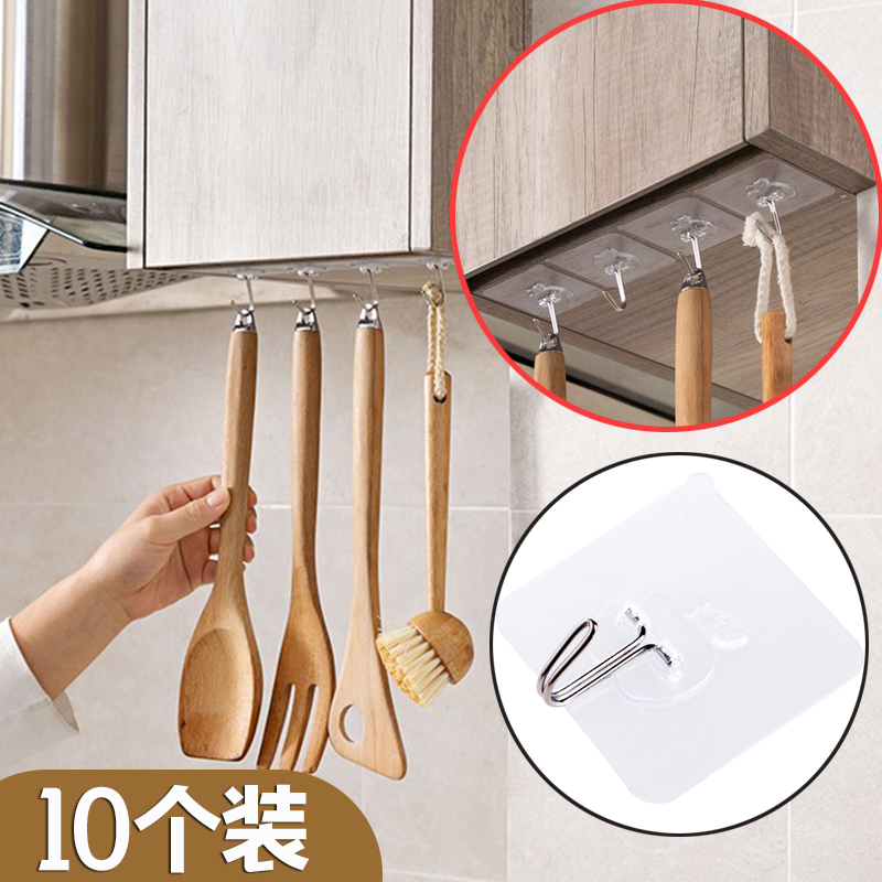 Powerful hook to stick to wall wall-mounted bearing suction cup kitchen hook without scar adhesive door rear-free adhesive hook