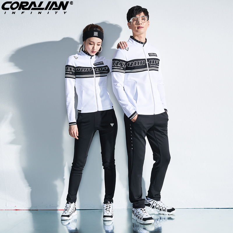 Corian badminton suit men's fall/winter 2020 new sports jacket running casual long sleeve quick drying set
