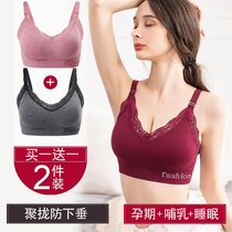 Nursing underwear Maternity bra gathered anti-sagging postpartum feeding bra during pregnancy comfort on the buckle without underwire