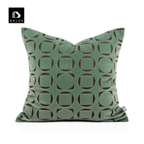 Modern minimalist Nordic-like inter-board light and luxurious style Morden wind green circle suede cloth custom-made sofa cuddle back cushion