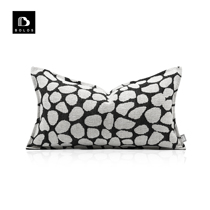 Modern minimalist light and luxurious board designer Villa Willy-style Minimalist Black & White Grey Waist Pillow Holding Pillow Sofa Pillowcase