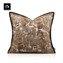 Nordic Modern Minimalist Style Board Room Light Luxurious New Chinese Style Villa Sofa High-end Cushions Curry Brown Cuddle with pillows