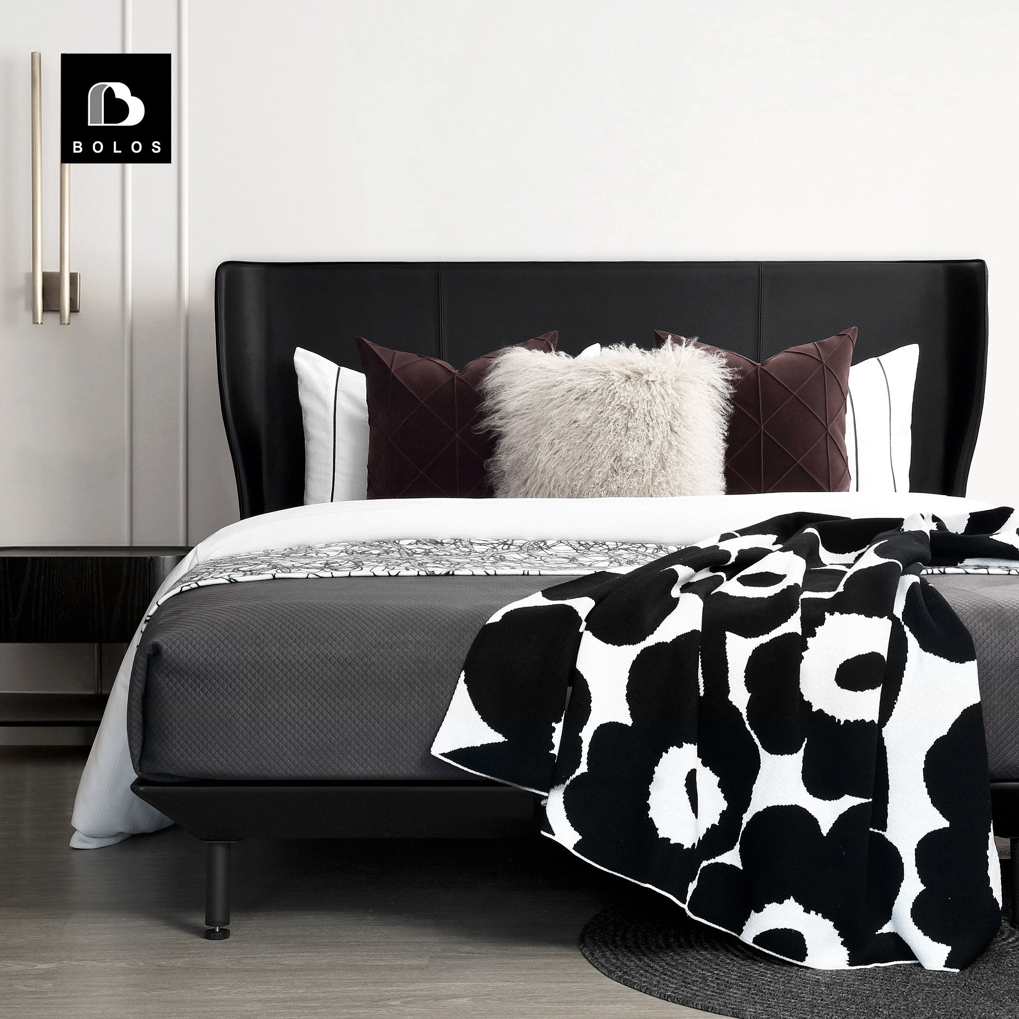 Berlos Soffit Boilerplate Rooms Willsins Wind Light Lavish Luxury Fashion Sense Minimalist Modern Gonsatin Bed Goods Four Sets