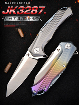 Too-wow D2 steel folding knife World name knife Carry-on Knife Outdoor Cutter body-proof portable bearing titanium alloy small knife