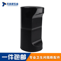  Public restroom toilet partition hardware accessories Black nylon plastic toilet door round handle handle Handshake