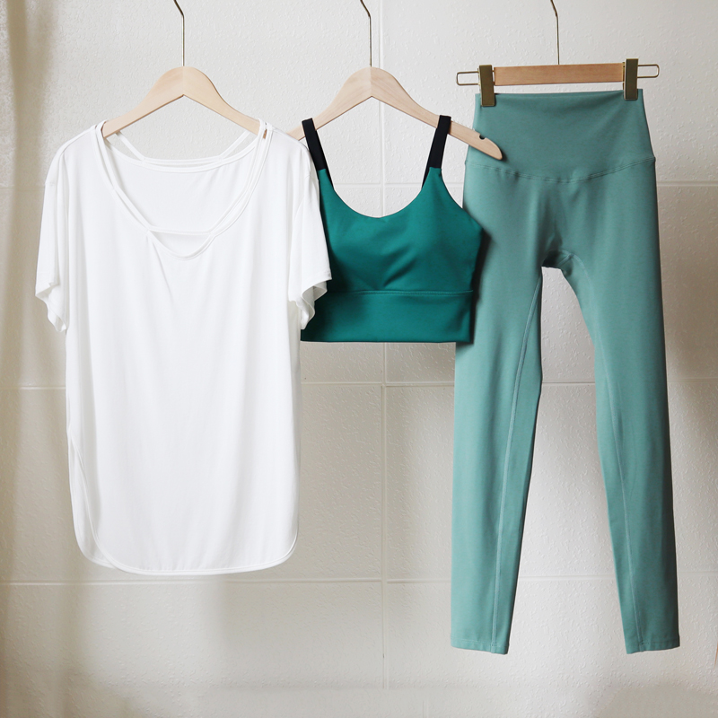 Summer thin sexy yoga clothes short-sleeved sports suit female fitness fashion net celebrity quick-drying professional high-end running