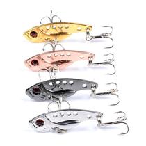 4pcs Metal VIB Lures Vibration Spoon Lure Fishing Lure Bass