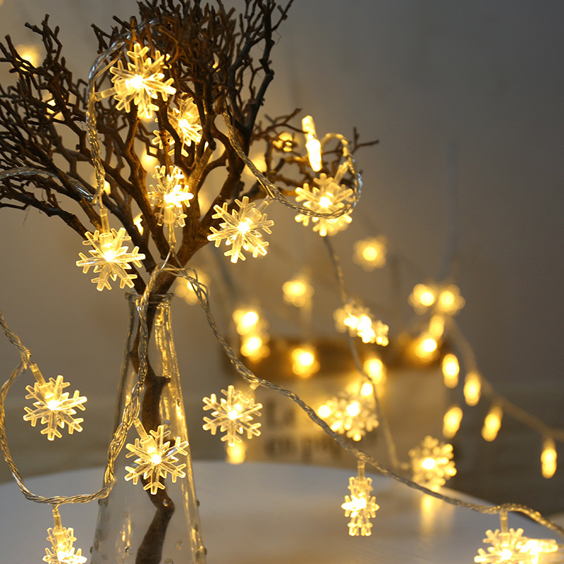 Christmas LED Snow Flakes String Lamp New Year Wedding light