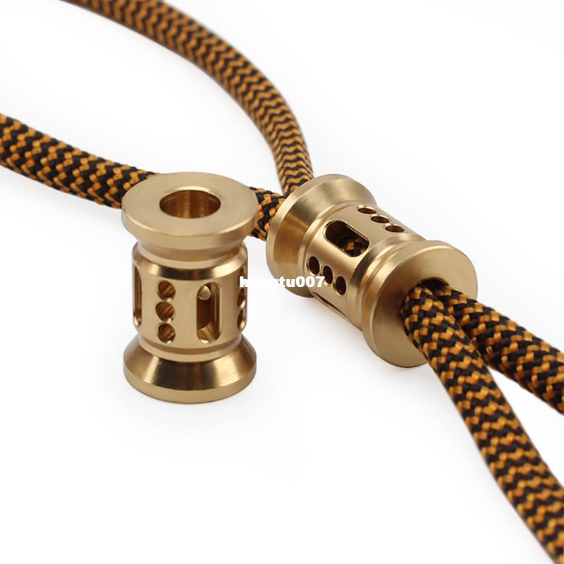 Hollow Out Brass Knife Beads Umbrella Rope Cord Outdoor Knife
